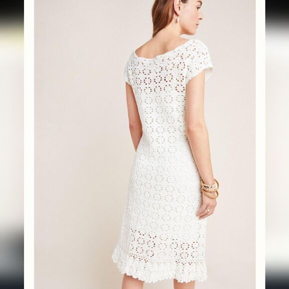 Anthropologie Brittania Crochet Midi Dress - Picture 8 of 11